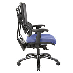 Vertical Black Mesh Back Chair with Shiny Black Base 1